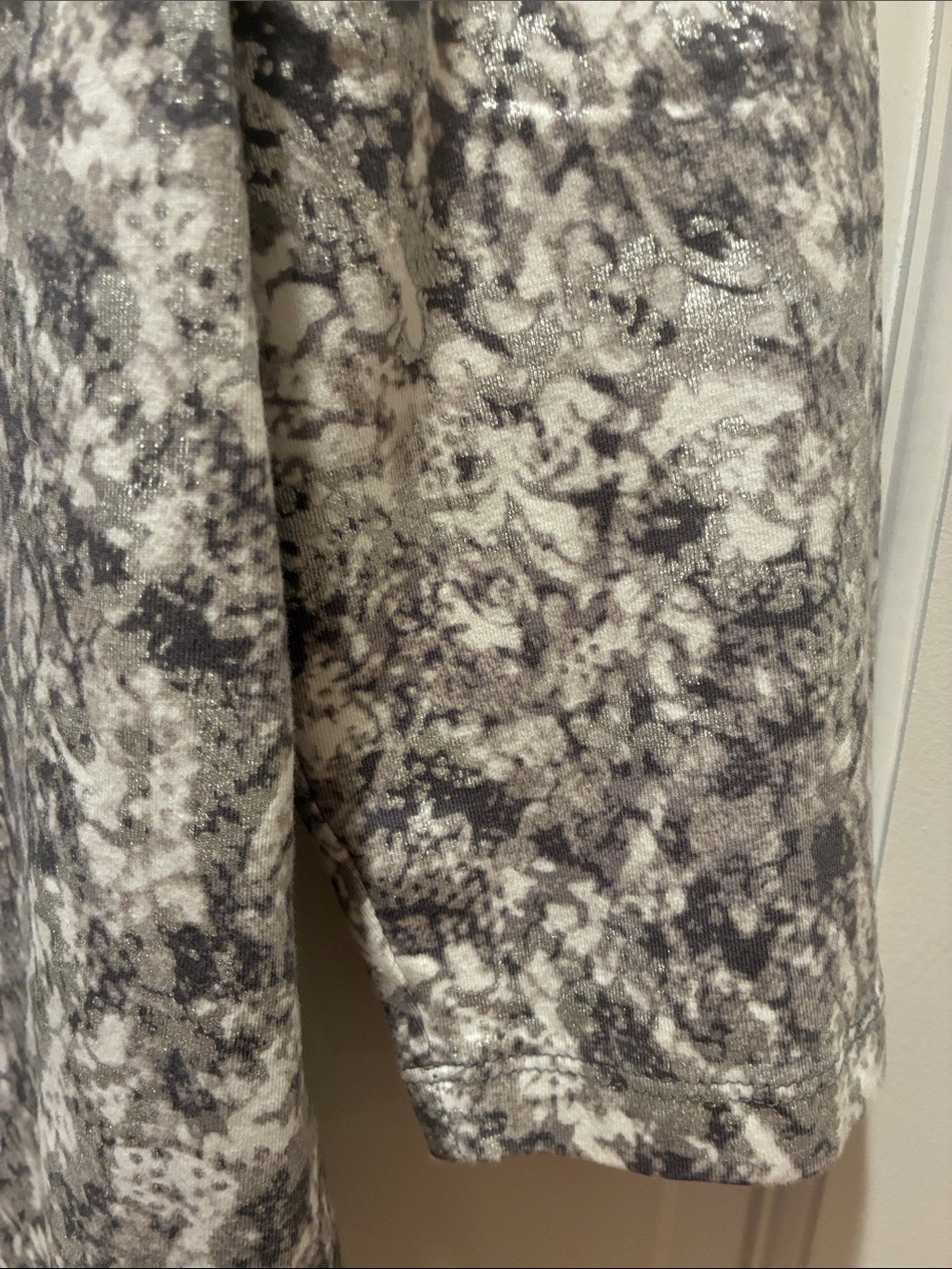 Ruby Rd. Gray Marble-Print Open Cardigan - Picture 6 of 11